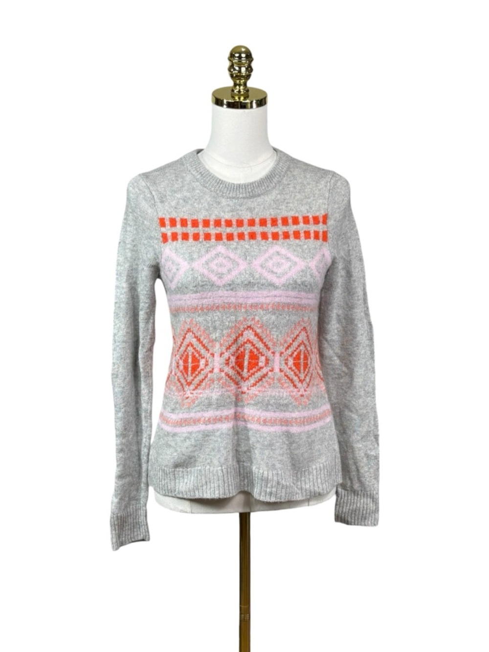J Crew Outlet lightweight Aztec print sweater size M